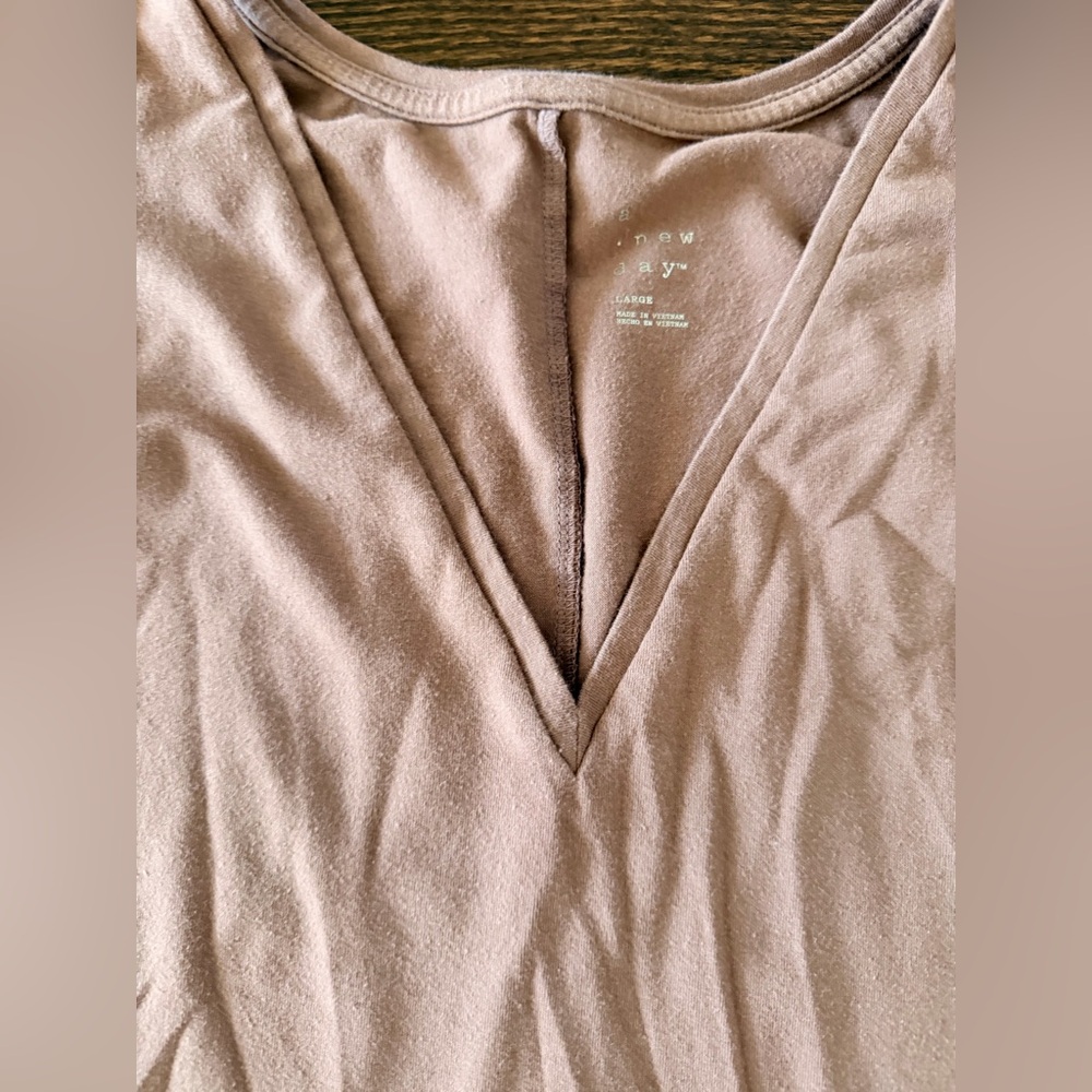 a new day Mauve Sleeveless V-Neck Drop-Waist Mini Dress - Picture 3 of 3